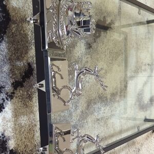 Silver Decorative Glass Tray